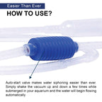 Tunai 2in1 Purpose Siphon Pump |150 Cm Long| for Draining and Cleaning The Aquarium Fish Tank Gravel, Effective Non-Electric Water Pump and Drain Cleaner for Large Fish Tank, Turtle Tank