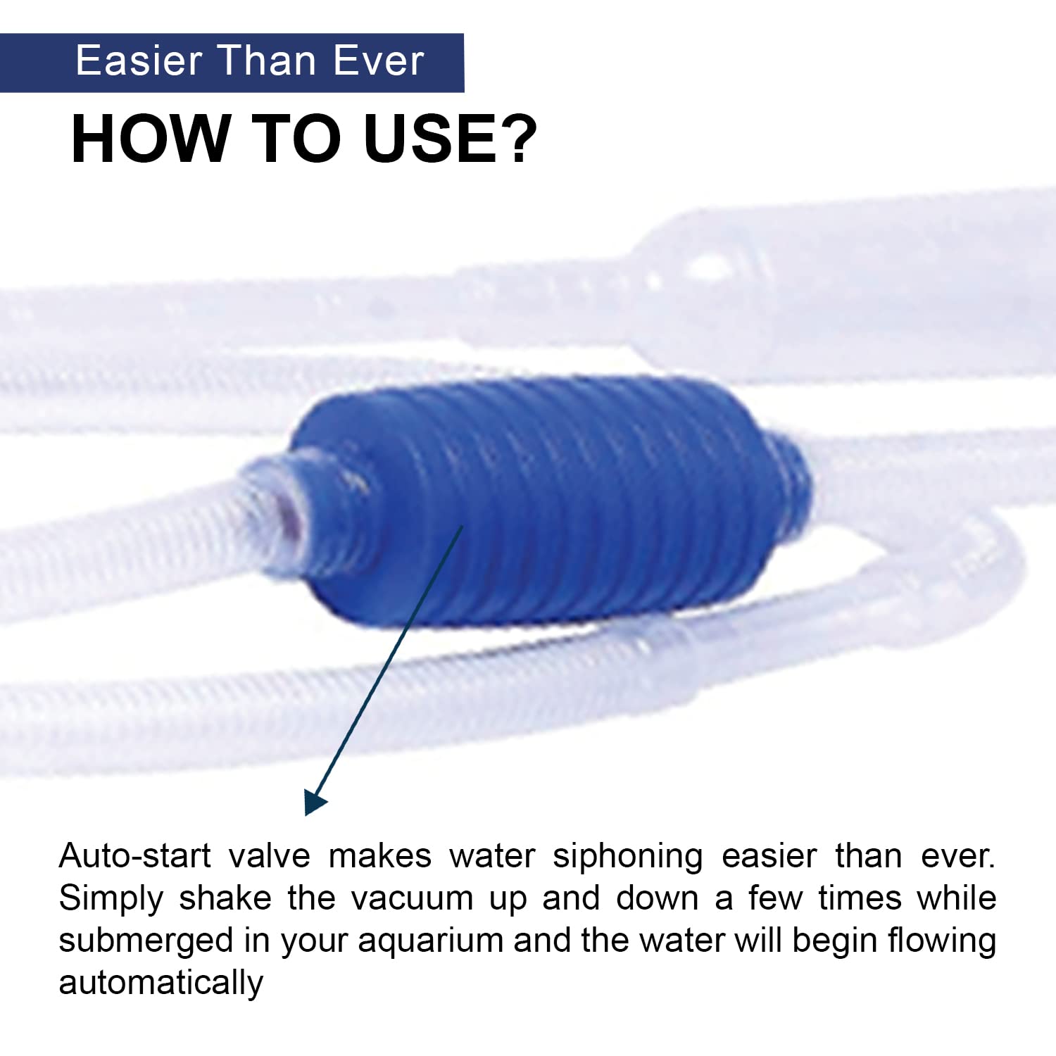 Tunai 2in1 Purpose Siphon Pump |150 Cm Long| for Draining and Cleaning The Aquarium Fish Tank Gravel, Effective Non-Electric Water Pump and Drain Cleaner for Large Fish Tank, Turtle Tank