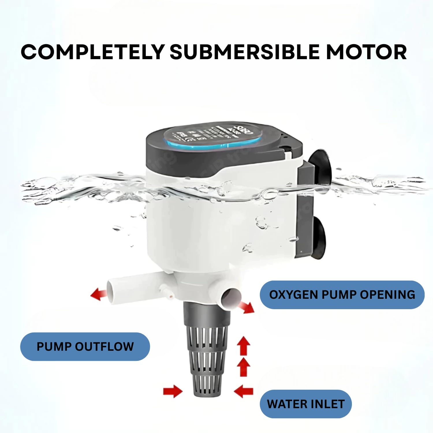 S0B0 AQ-1038 Power Head for Aquarium Fish Tank | Powerful Water Circulation for Strong and Consistent Flow | Ideal for Marine and Fresh Water | Power: 15W | F.Max: 1000L/H | Original from Tunai Store