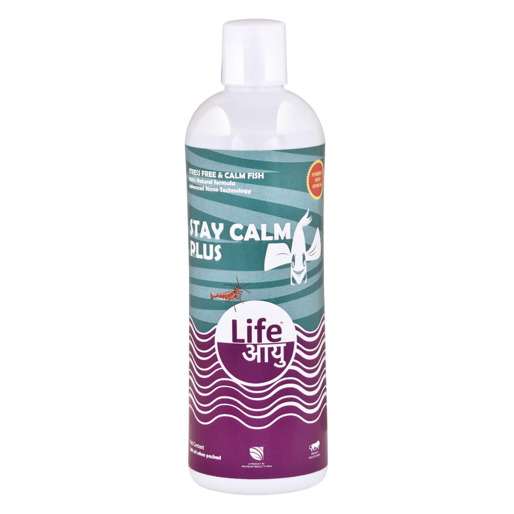Life AAYU Stay Calm Plus Fish Food Supplement | Suitable for All Freshwater and Marine Fish | Improves Resistance to Infection | (200 ml with Pipette)