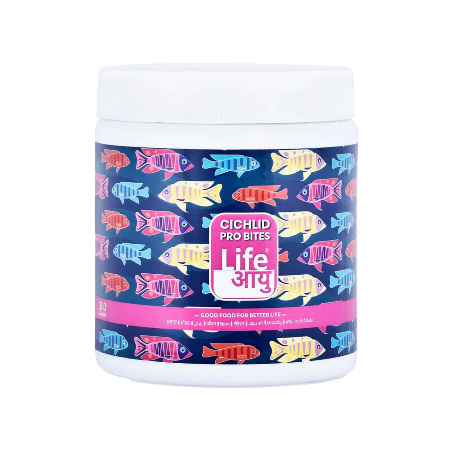 Life AAYU Cichlid Pro Bites Fish Food | Colour-Enhancing Ayurvedic Pellets for Cichlids | Ideal for All Cichlid Species (100gms)