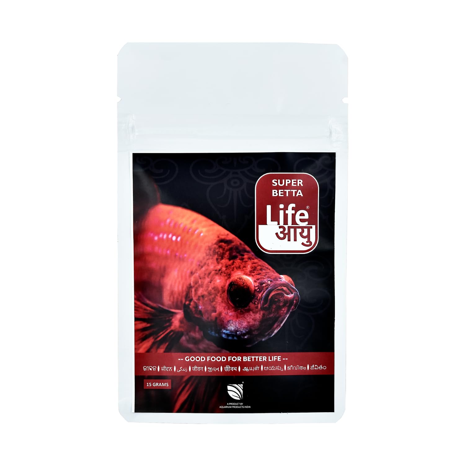 Life AAYU Super Betta Fish Food | Handmade Ayurvedic Formula for Color & Health | Natural Floating Pellets (15 GMS)