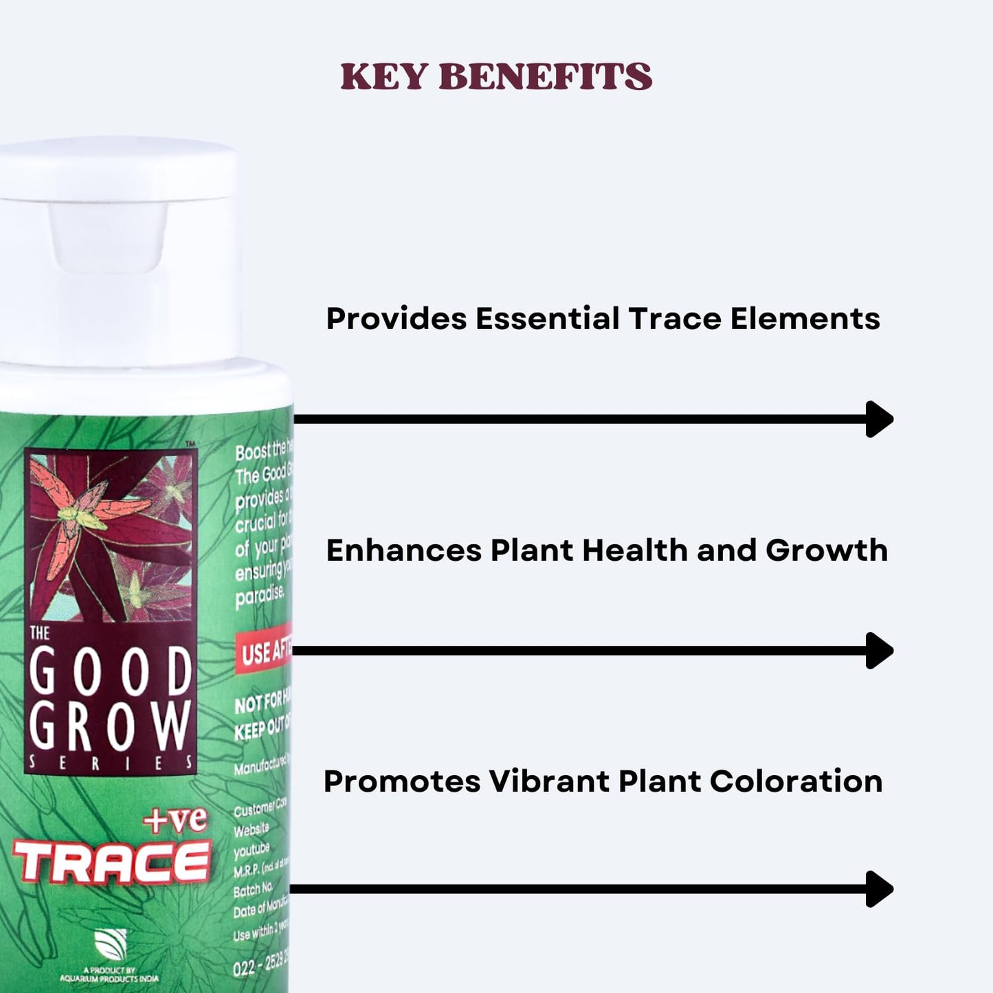 The Good Grow Series TRACE +ve | Boost Plant Health and Color | Promotes the Health, Growth, and Vibrant Coloration of your Aquatic Plants (50 ml)