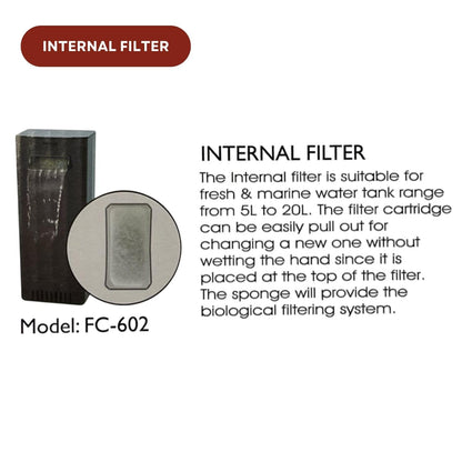 Dophin BT-111 Mini Aquarium Fish Tank | Unique Design | Complete 3-in-1 Kit | Includes Crystal Clear Tank, Filtering System and LED Light | Capacity - 5.6L Fish Tank (Original from Tunai Store)