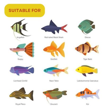 SF+ Tubifex Worms Fish Food | Freezed and Dried Worms for All Tropical Fishes | Originally from TUNAI Store (12gms, Dried Worms)