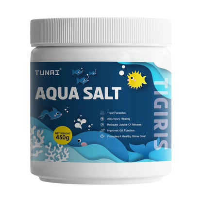 Tunai Aquarium Salt for Fresh Water Fish Tank | Crystal Salt, 450g
