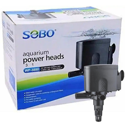 S0B0 WP-3880 Power Head for Aquarium Fish Tank | Powerful Water Circulation for Strong and Consistent Flow | Ideal for Marine and Fresh Water | Power: 35W | F.Max: 2500L/H | Original from Tunai Store
