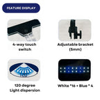 TUNAI Dophin LED108 Slim LED Light for Aquarium Fish Tank | LED Light with Memory Function | 4-Way Touch Switch | (Original from Store)