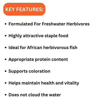 ON+ Cichlid Vegi Formula Flakes Fish Food (Original from Tunai Store) | Extremely Attractive Flavor for All Fishes (34gms, Flakes)