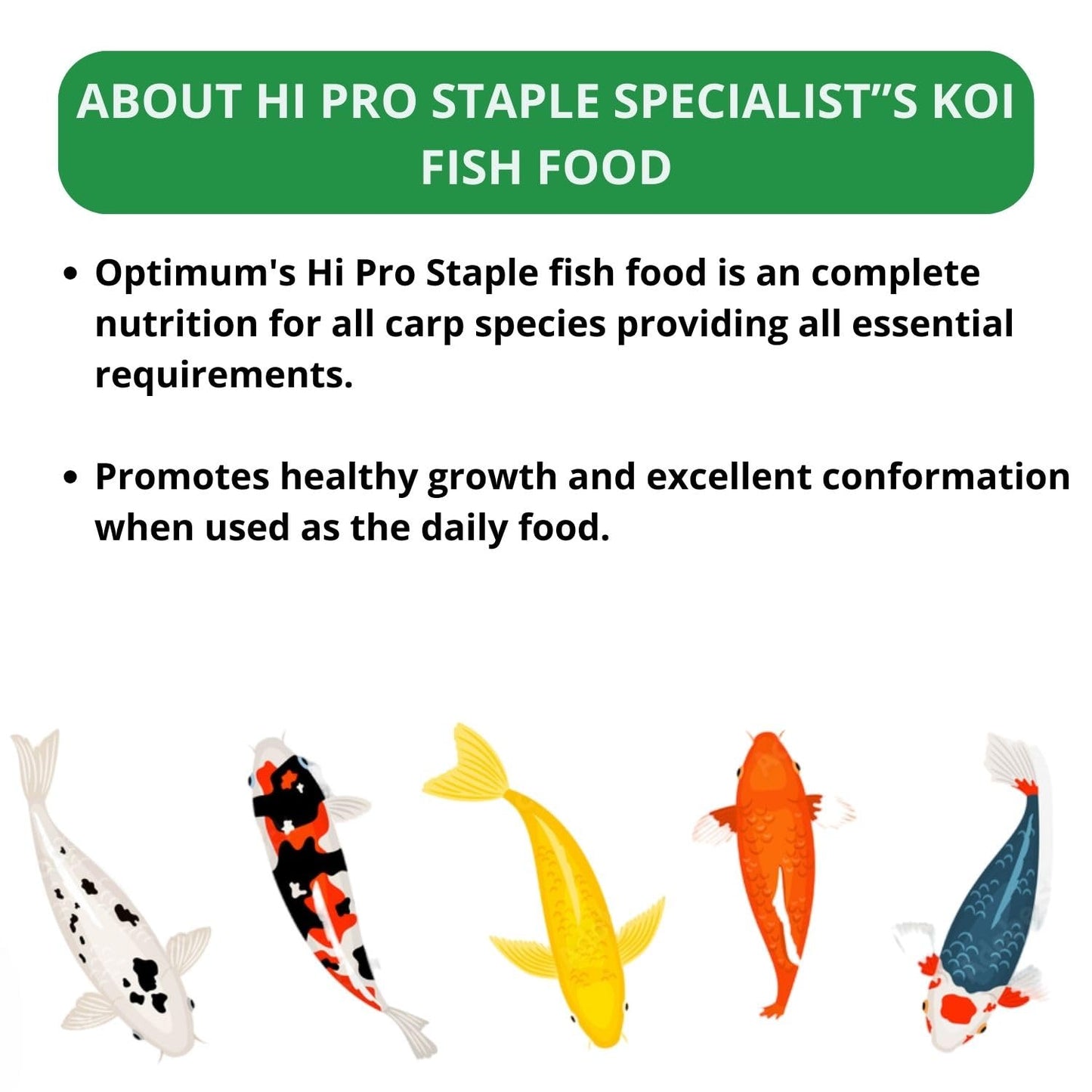 Optimum HI-PRO Staple Specialist's Koi Fish Food (Original from TUNAI Store), Medium Pellet, 1.5 Kg (1.5Kg, Medium Pellets)