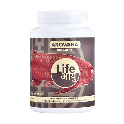 Life AAYU Arowana Premium Aquarium Fish Food | Handmade Ayurvedic Diet for Asian Arowanas | Color Boost, Muscle Growth & Immunity (300 GMS)