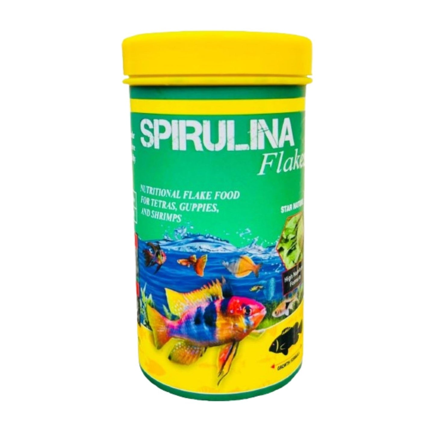 SF+ Spirulina Flakes Fish Food | Nutritional Flake Food for Tetras, Guppies and Shrimps | Originally from TUNAI Store (25gms, Spirulina)