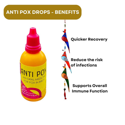 SF+ Pet Birds Eye Care and Anti Pox Health Supplements | Combo of 2 (50ml Each) | Original from TUNAI Store