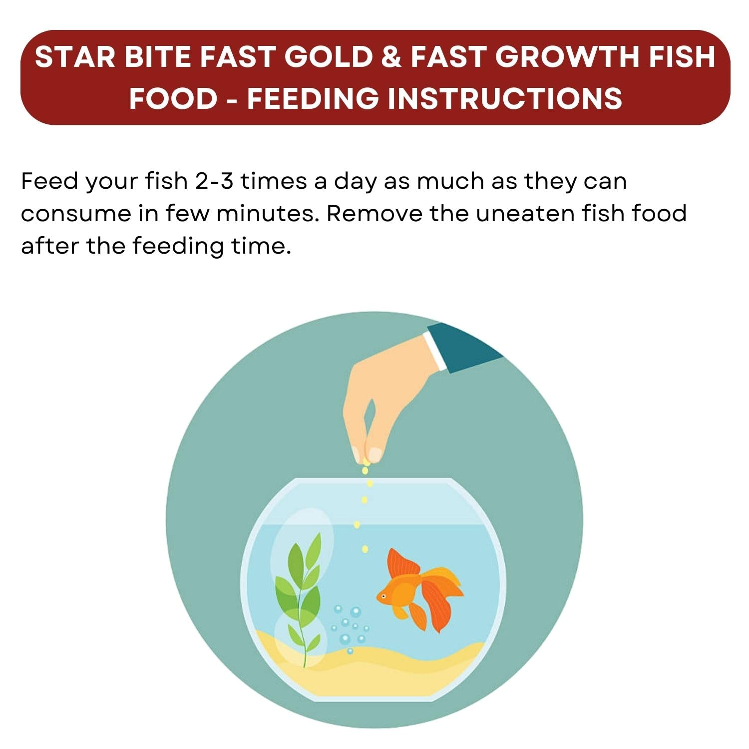 TUNAI SF+ Star Bite Gold and Fast Growth Fish Food | Combo Pack (60gms, Gold & Fast Growth), All Life Stages, Pellet