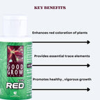 The Good Grow Series RED +ve | Liquid Supplement for Aquatic Plants | Designed to Provide Essential Trace Elements, Especially Iron (50 ml)