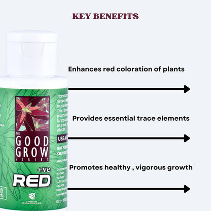 The Good Grow Series RED +ve | Liquid Supplement for Aquatic Plants | Designed to Provide Essential Trace Elements, Especially Iron (50 ml)