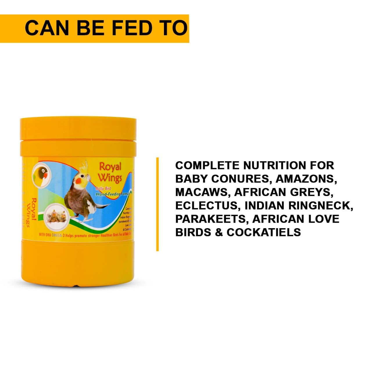 SF+ Royal Wings Hand Feeding Formula Bird Food | 250g | for All New Born Birds