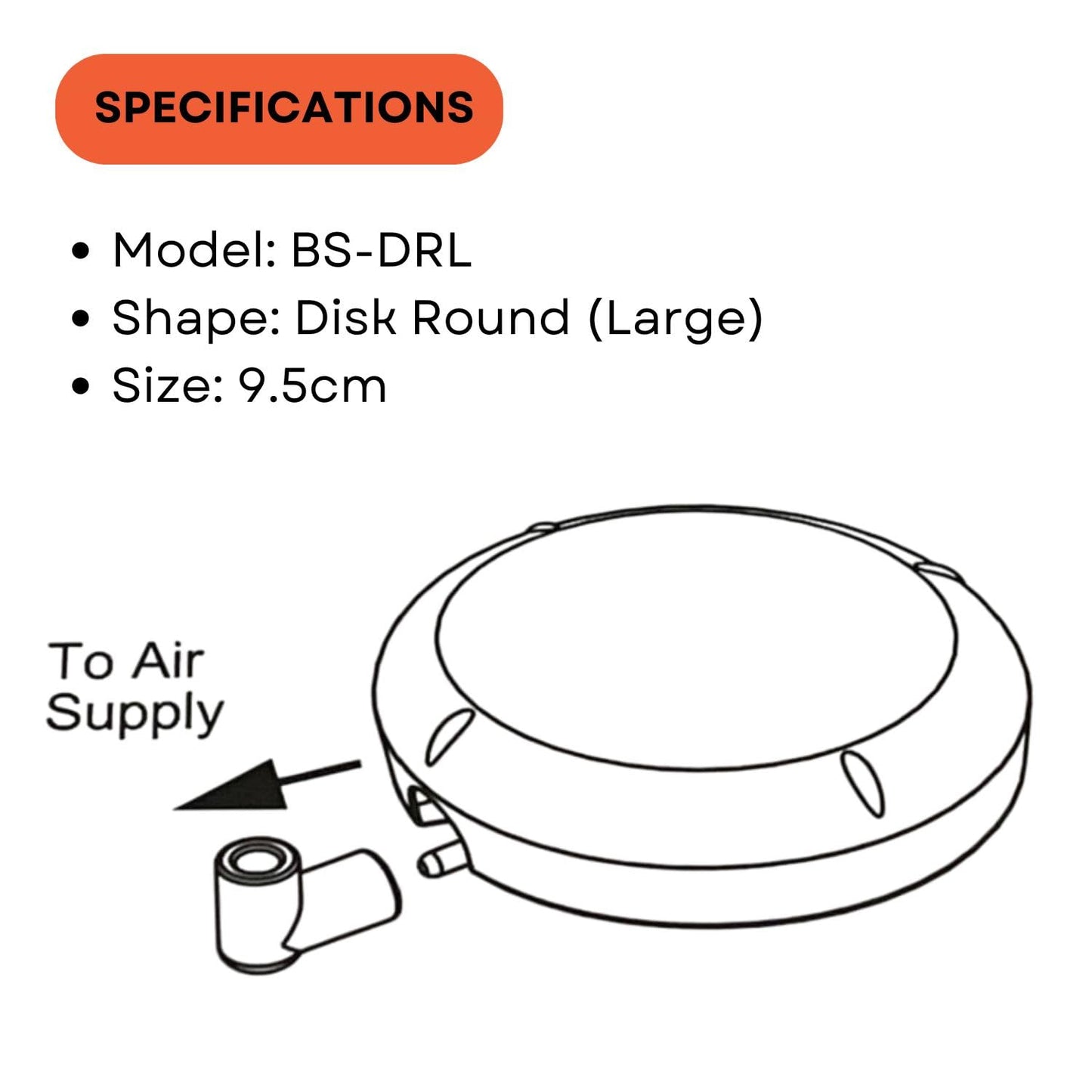 Dophin BS-DRL Air Stone for Aquarium Fish Tank | Air Stone for Aquariums | Aerates, Decorates and Water Circulation| (Original from Tunai Store)