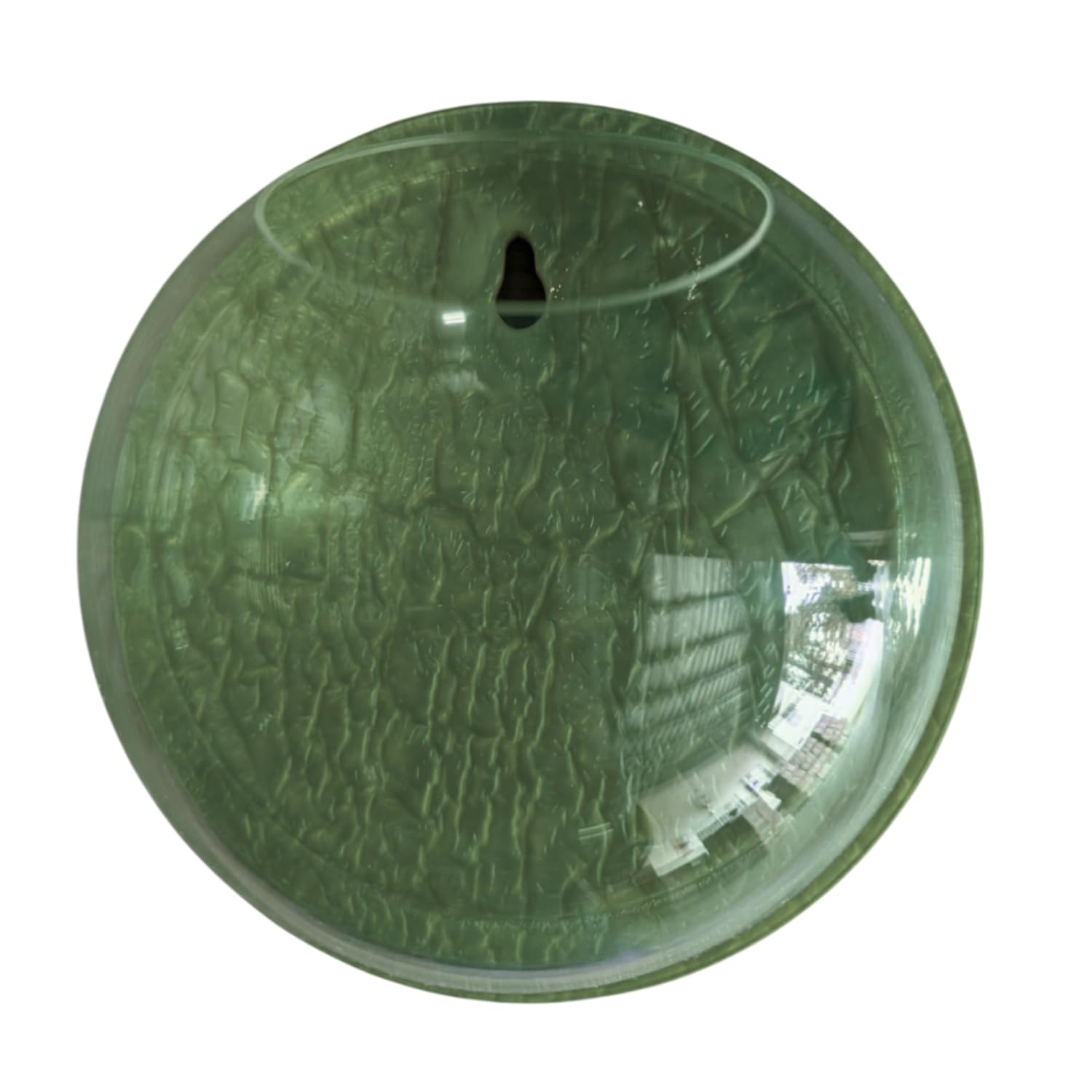 Wall Mount 9-inch Green Round Shape Fish Bowl – Without Stand | Modern Aquarium for Home, Office & Café Décor | Space Saving & Compact Design | Elegant Fish Tank & Plant Terrarium
