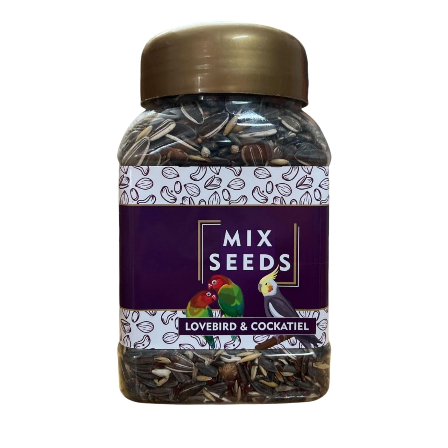 SF+ Mix Seeds for Birds | Natural, Hand-Picked and Protein Packed Seeds (500gms, Lovebird & Cockatiel)