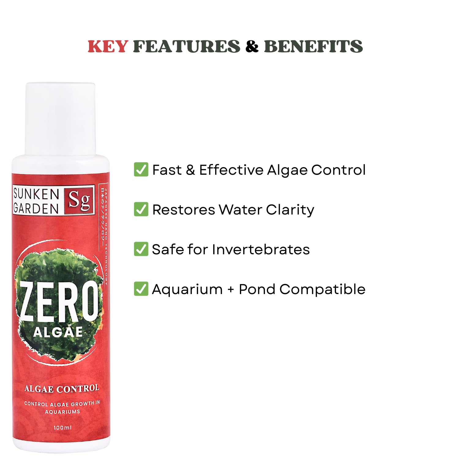 Sunken Garden Zero Algae | Algae Control Solution (100 ml)