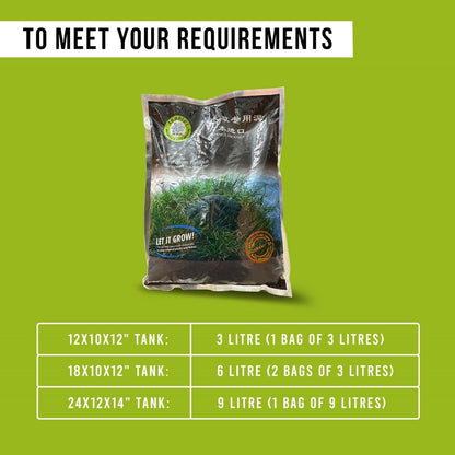 ANUBIAS Japanese Black Soil Substrate for Aquarium (Original Imported from Tunai Store) Perfect for Both Plants, Fish, & Shrimps. Paludarium & Tropical Terrarium (Black Soil, 3L)