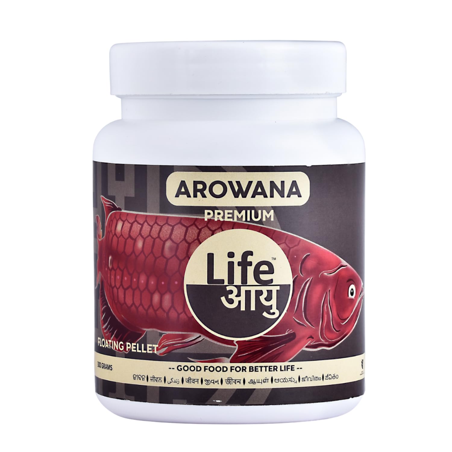 Life AAYU Arowana Premium Aquarium Fish Food | Handmade Ayurvedic Diet for Asian Arowanas | Color Boost, Muscle Growth & Immunity (100 GMS)