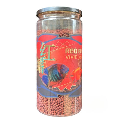 SF+ Red Fin Vivid Plus Fish Food | Natural Color Enhancing Fish Food for All Fishes | Originally from TUNAI (450g, Pellets)