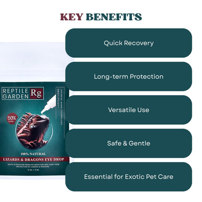 Reptile Garden Lizards & Dragons Eye Drop | Advanced Reptile Eye Infection Relief | 100% Safe & Vet-Recommended (10 ml + 5 ml)