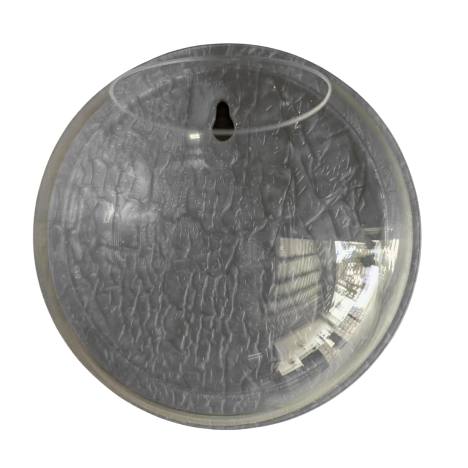 Wall Mount 12-inch Grey Round Shape Fish Bowl – Without Stand | Modern Aquarium for Home, Office & Café Décor | Space Saving & Compact Design | Elegant Fish Tank & Plant Terrarium