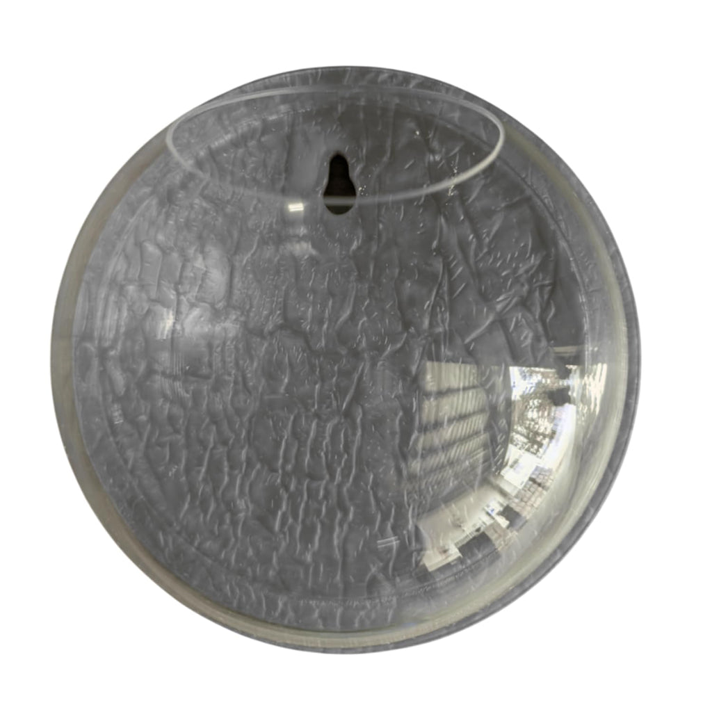 Wall Mount 12-inch Grey Round Shape Fish Bowl – Without Stand | Modern Aquarium for Home, Office & Café Décor | Space Saving & Compact Design | Elegant Fish Tank & Plant Terrarium