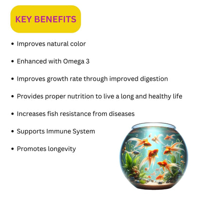 SF+ Hi-Color Tropical Fish Food | Overall Health and Vitality of Tropical Fishes | Originally from TUNAI Store (100gms, Pellets)