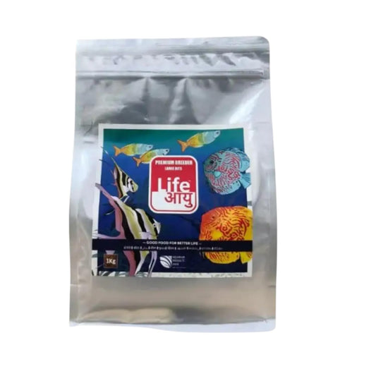 Life AAYU Premium Breeder Bits for Fish | Improve Health, Boosts Immunity, and Enhance Natural Coloration (1 KG, Large Bits)