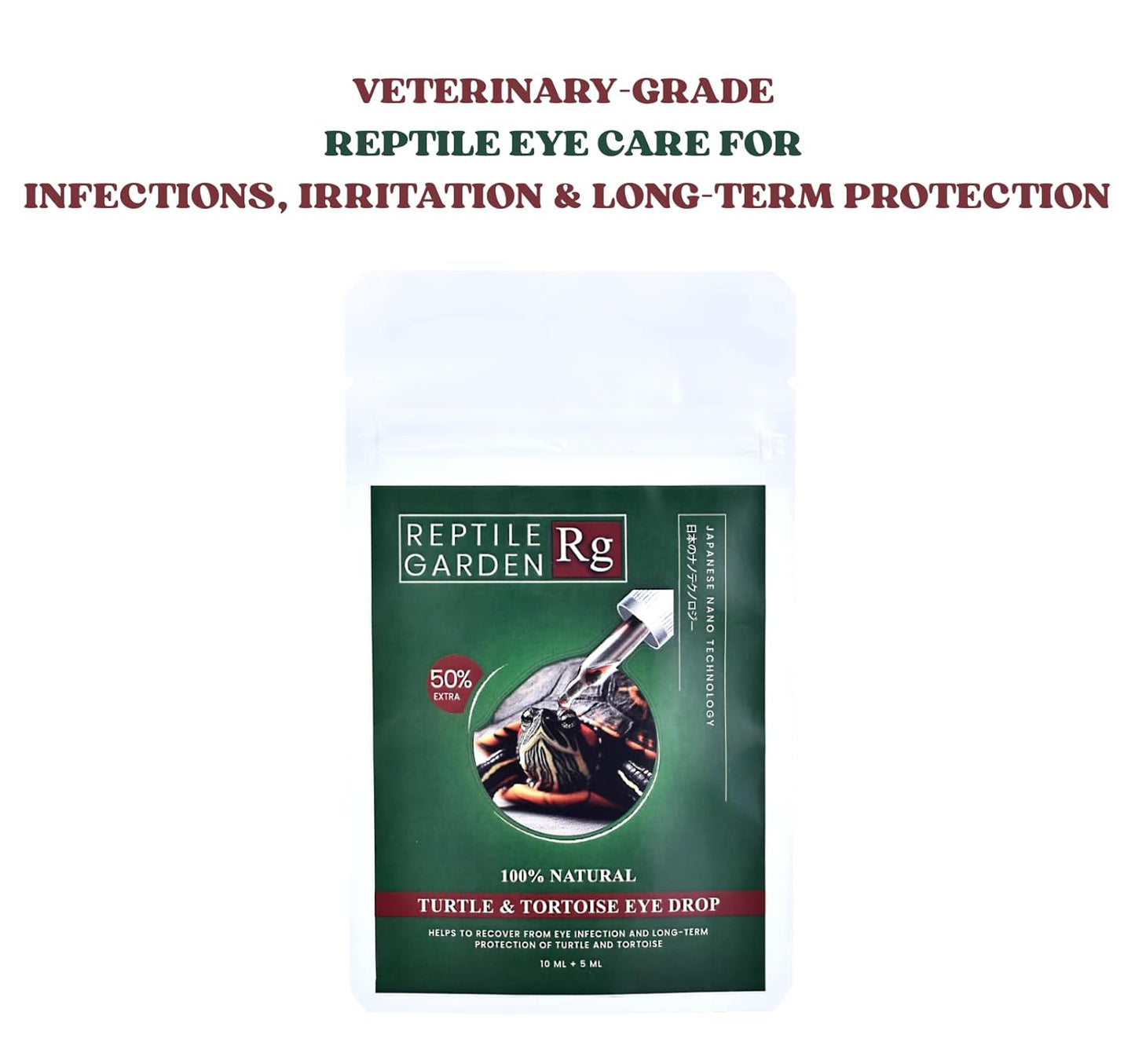 Turtle & Tortoise Eye Drop | Veterinary-Grade Reptile Eye Care for Infections, Irritation & Long-Term Protection (10 ml + 5 ml)