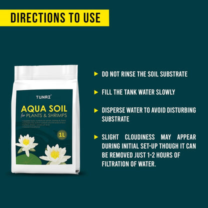 Tunai Shrimp and Planted Aquarium Soil |1 Liter| Fortified with Rich Source of Lava from Japan, Assist in Setting Ideal Habitat for Fish, Cherry Shrimps, and Snails