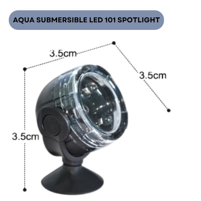 Dophin LED101 Aqua Submersible LED Spotlight for Aquarium Fish Tank | Energy Efficient | 180 Degree Rotation | (Original from Tunai Store)