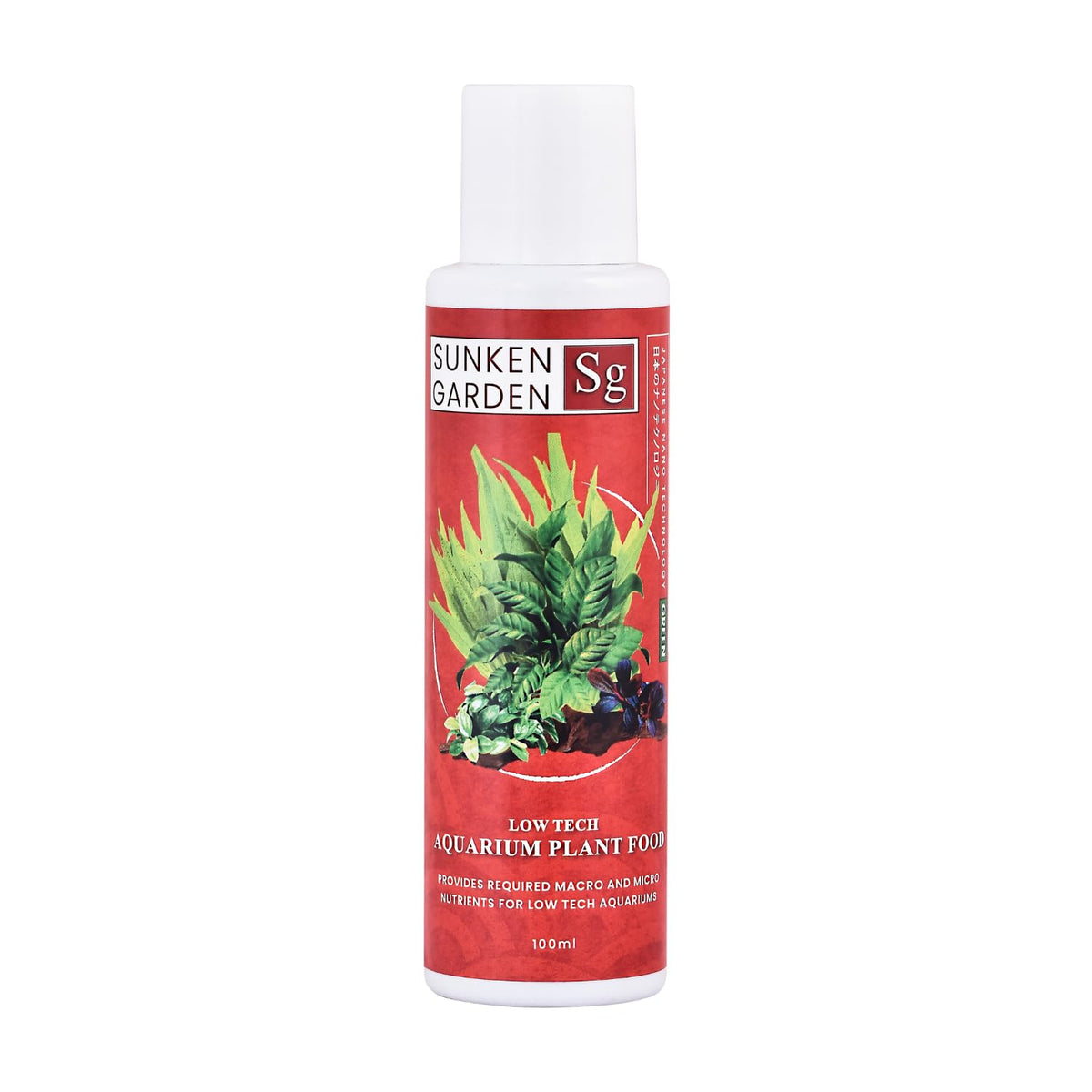 Sunken Garden Green – All-in-One Aquarium Plant Fertilizer | CO₂ & Non-CO₂ Compatible | Anti-Algae Formula (100 ml)