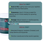 Reptile Garden Lizards & Dragons Calcium Supplement | Strong Bones, Strong Reptiles | 100% Safe & Vet-Approved (100 GMS)