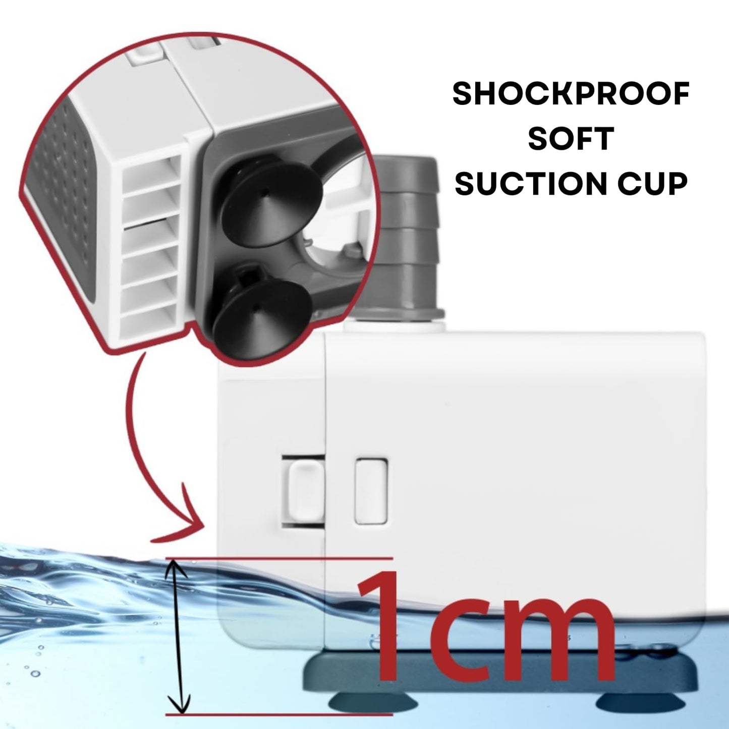 S0B0 AQ-500 Submersible Water Pump for Aquarium Fish Tank| Energy Saving & Environmental Friendly | For Marine & Fresh Water Aquariums | Power: 6W | F.Max: 500L/H | Original from Tunai Store