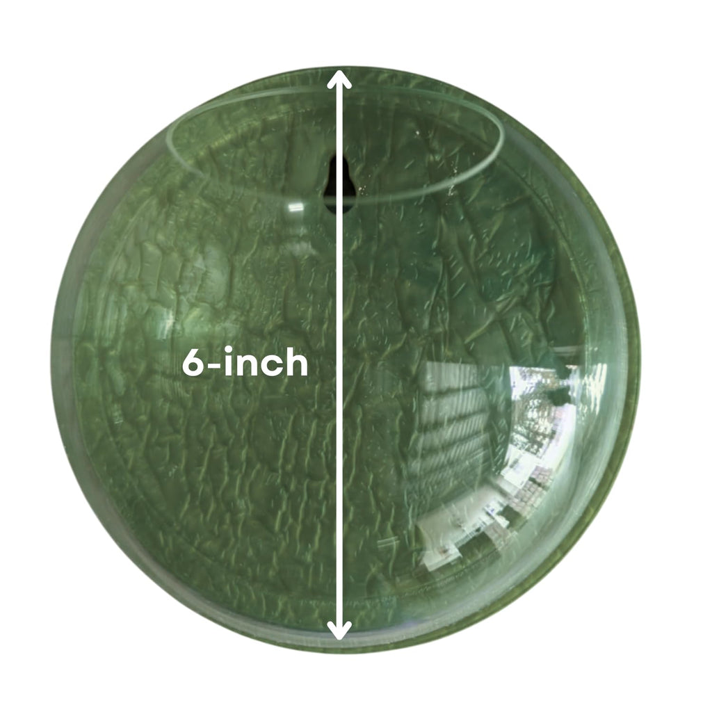 Wall Mount 6-inch Green Round Shape Fish Bowl – Without Stand | Modern Aquarium for Home, Office & Café Décor | Compact and Space Saving Design | Elegant Fish Tank & Plant Terrarium