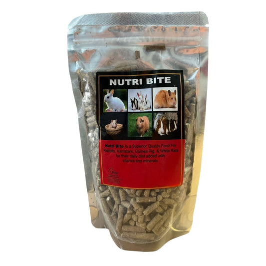SF+ Nutri Bite Rabbit Pellets Food Food for Rabbits, Hamsters, Guinea Pig and White Rats | Daily Diet Added with Vitamins and Minerals (250gms, Pellets)