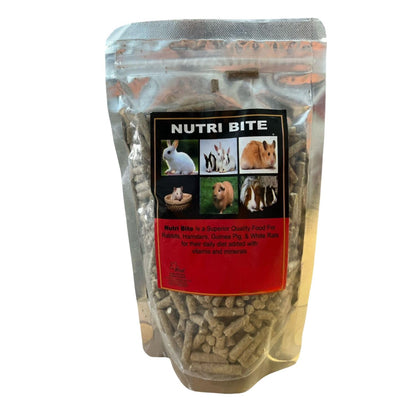 SF+ Nutri Bite Rabbit Pellets Food Food for Rabbits, Hamsters, Guinea Pig and White Rats | Daily Diet Added with Vitamins and Minerals (250gms, Pellets)