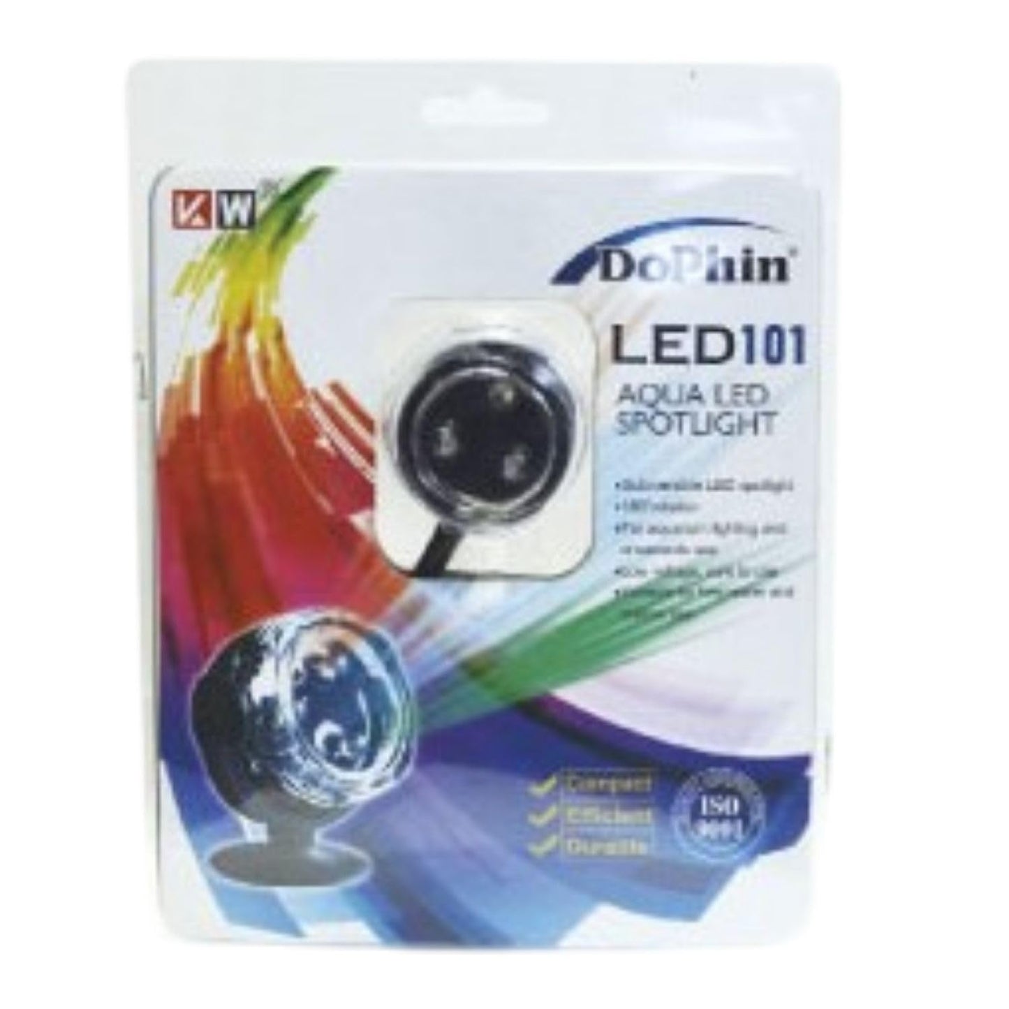 Dophin LED101 Aqua Submersible LED Spotlight for Aquarium Fish Tank | Energy Efficient | 180 Degree Rotation | (Original from Tunai Store)