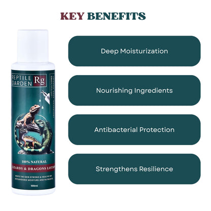Reptile Garden Lizard & Dragon Lotion | Keep Your Lizard or Dragon’s Skin Soft, Hydrated, and Healthy (100 ml)
