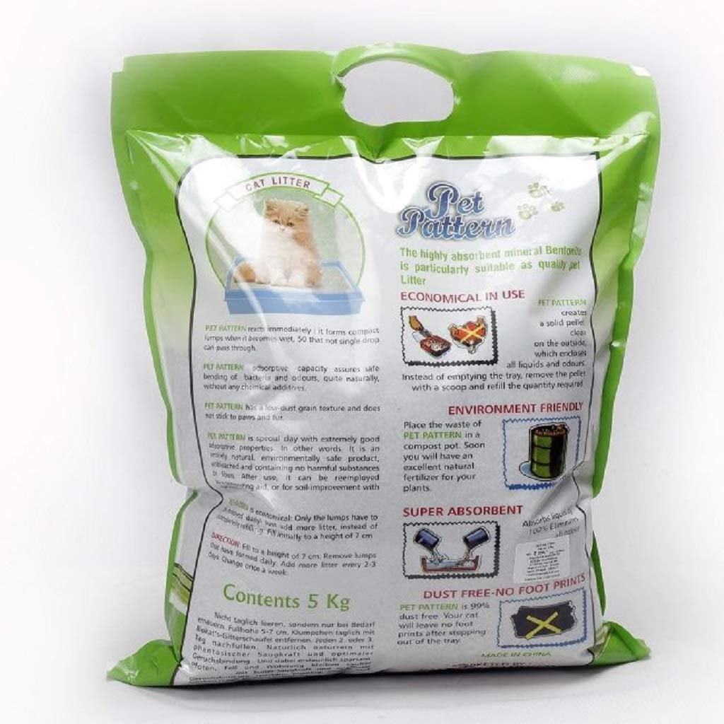 Hoito Pet Pattern Quick – Clumping Natural Cat Litter with Benefits of Non Scented, Excellent Absorbency, Super Odour Control, Low Dust Formula, 5KG
