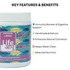 Life AAYU Cichlid Fish Food | Immunity Booster & Digestive Support | Ideal for All Cichlids Variants | (200 GMS, Large)
