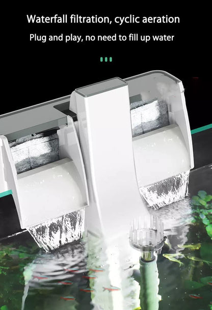 Sunsun Xiaoli New Premium XBA Series Water Fall Style Hang On Filter with Surface Skimmer (XBA-500)