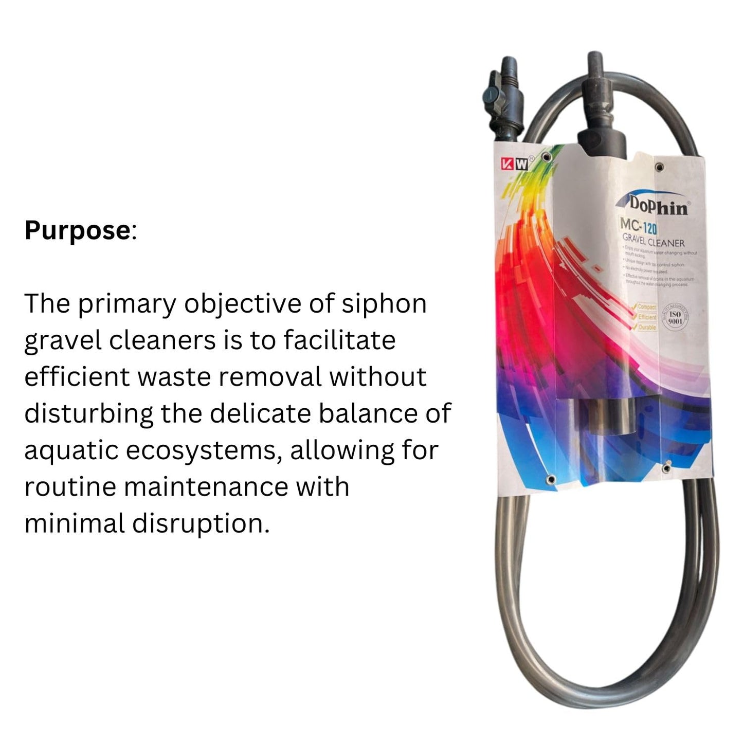 Dophin MC-120 Gravel Cleaner for Aquarium Fish Tank | Unique Design with Tap Control Siphon | Suitable for Various Size Aquariums | No Electricity Power Required | (Original from Tunai Store)