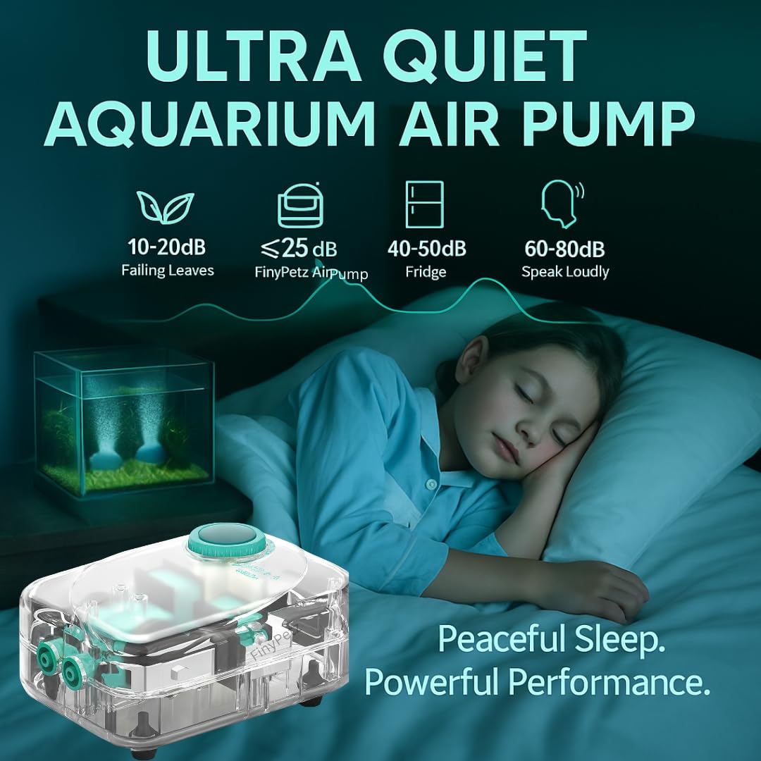 SOBO AQ-016 Aquarium Air Pump (6W | 6L/Min) | Ultra-Quiet Dual Outlet Oxygen Aerator with Adjustable Flow Control | Energy-Efficient Durable Design | Free 3M Tube, 2 Air Stones & Check Valves
