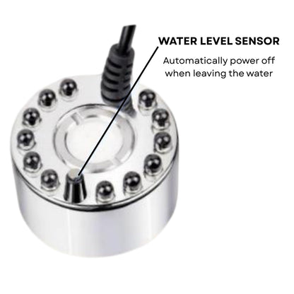 S0B0 M-10L Mist Maker for Aquarium Fish Tank | Produces a Natural White Mist | 20mm Ceramic Disc | Lamps with 12 LED by Combining Blue, Green and Red | Original from Tunai Store